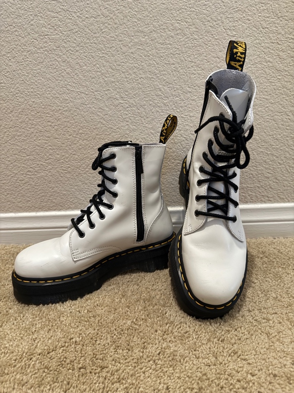 Dr. Martens JADON White Boots